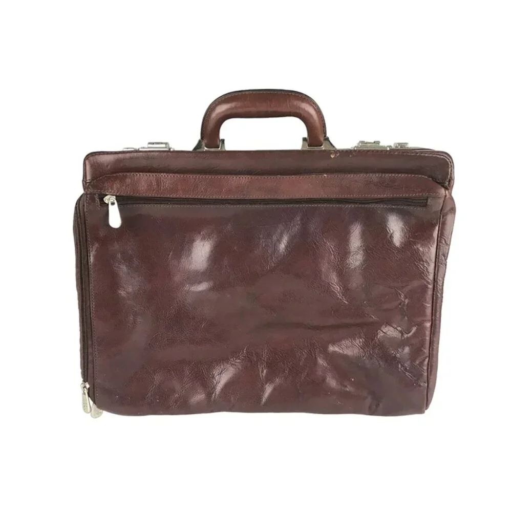 Wilsons Leather‎ Unisex Brown Pelle Studio Inner Pockets Divider Briefcase Bag